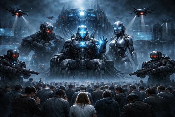 ▲AI가 사람을 지배하는 세상. ⓒ챗GPT